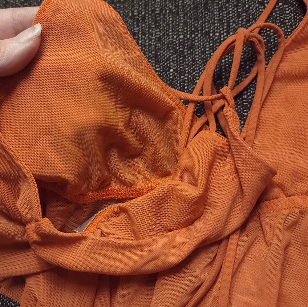 UO sheer coral crop - Picture 4 of 5